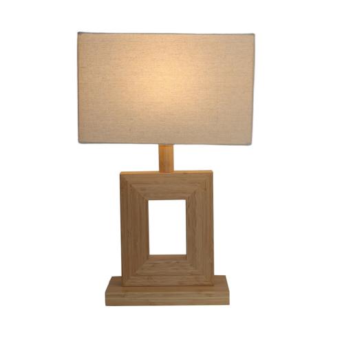 BAMBOO & LINEN TABLE LAMP - NATURAL - 350x200x580