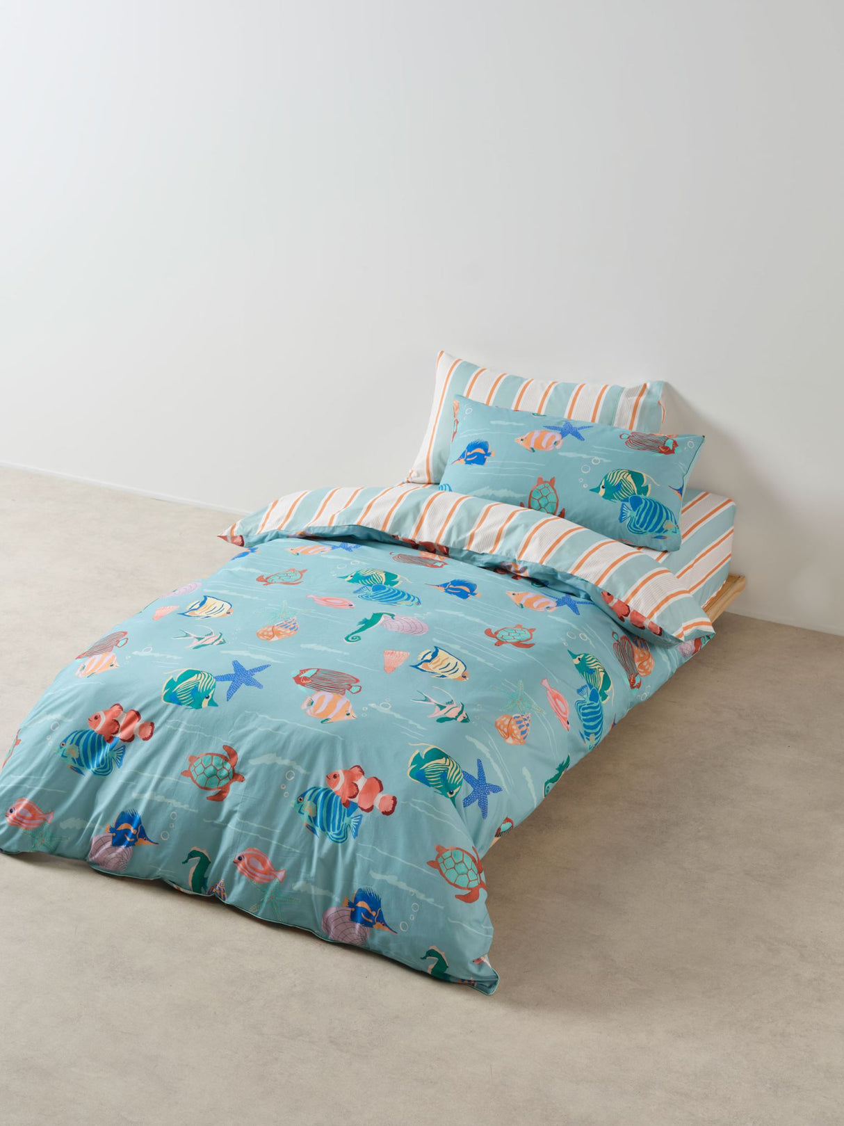 Under the Sea Duvet Cover Set by Linen House Kids - Single (Aqua)