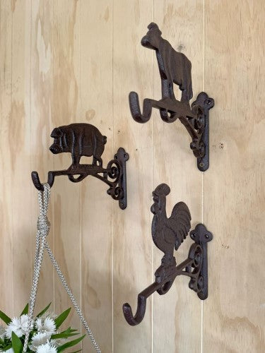 Basket Hook - Cast Iron Cow