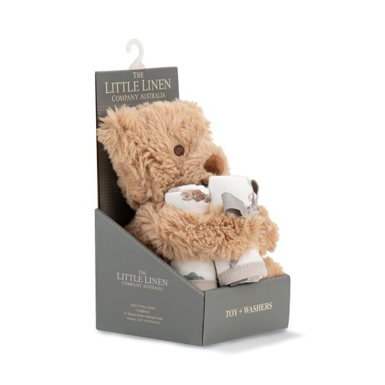 Little Linen Plush Toy & Washers - Willow Bear - Little Linen