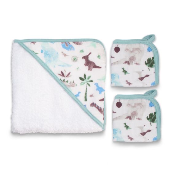 Weegoamigo Hooded Towel + Washers Daryl Dino - Weegoamigo