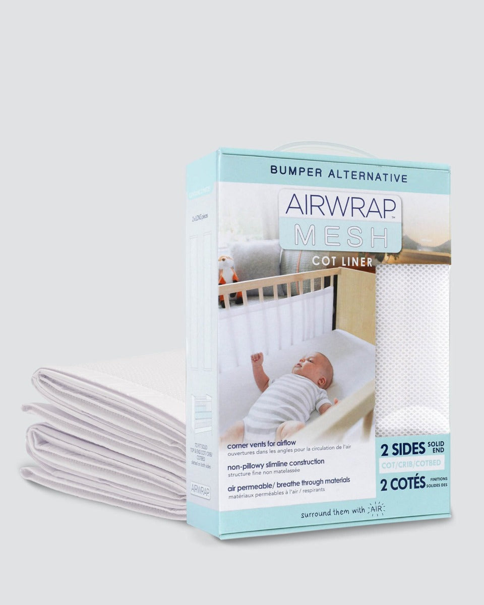 Airwrap Cot Mesh 2 Sides - White