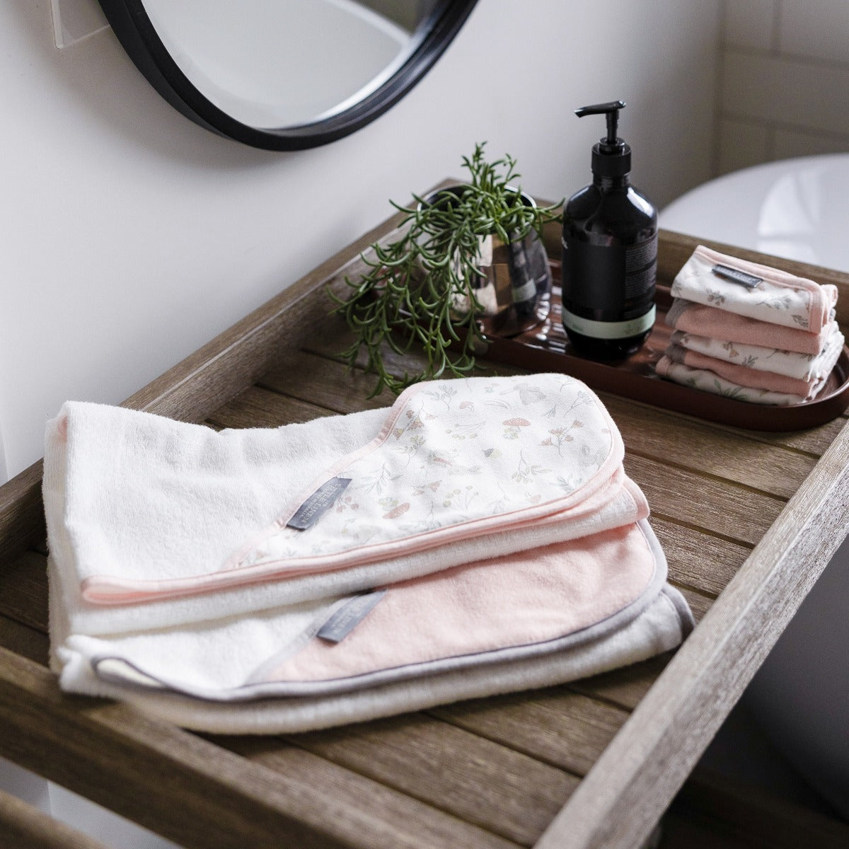 Little Linen Hooded Towel 2pk - Harvest Bunny
