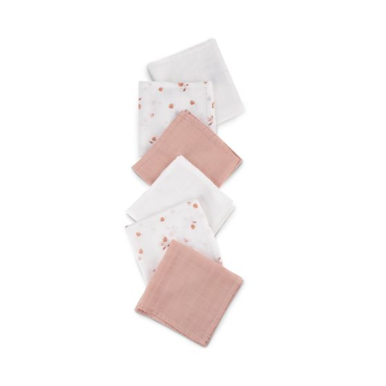 Little Bamboo Muslin Washers 6pk - Dusty Rose - Little Bamboo