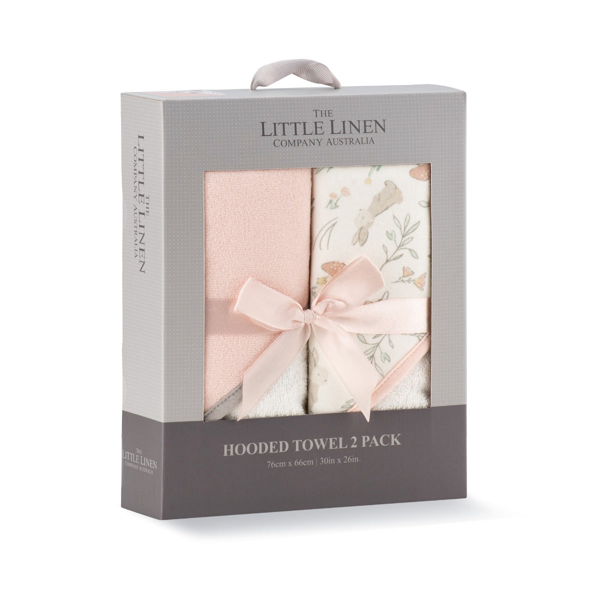 Little Linen Hooded Towel 2pk - Harvest Bunny