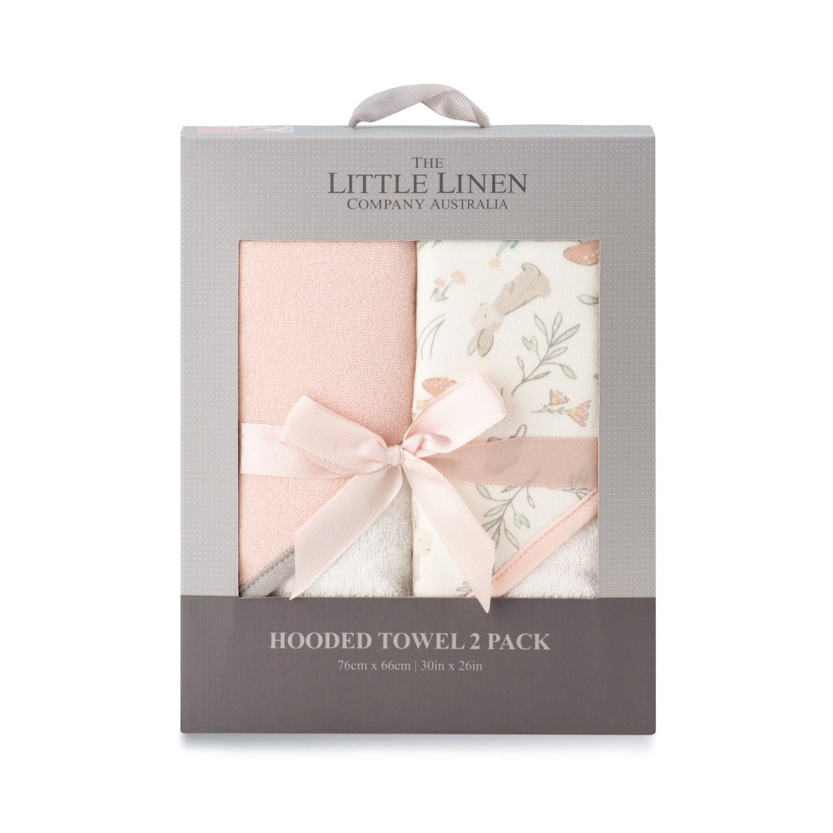 Little Linen Hooded Towel 2pk - Harvest Bunny
