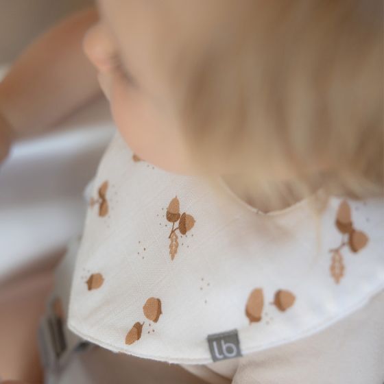 Little Bamboo Muslin Bib 5pk - Natural - Little Bamboo