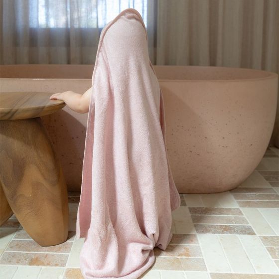 Little Bamboo Hooded Towel 2pk - Dusty Rose - Little Bamboo