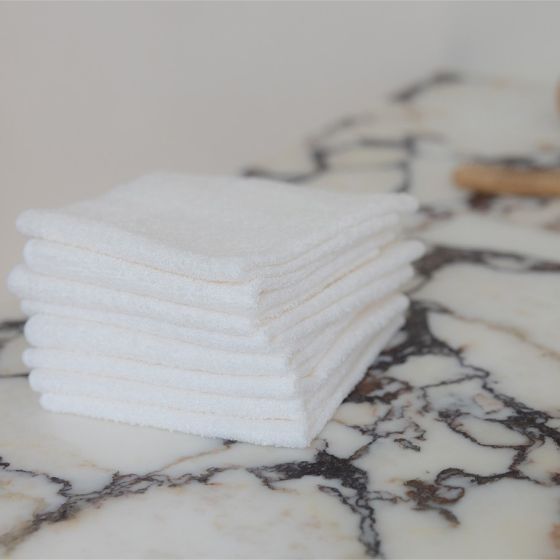 Little Bamboo Towelling Washer 10pk - Natural - Little Bamboo