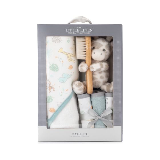 Bath Gift Set - Savanna Giraffe - Little Linen