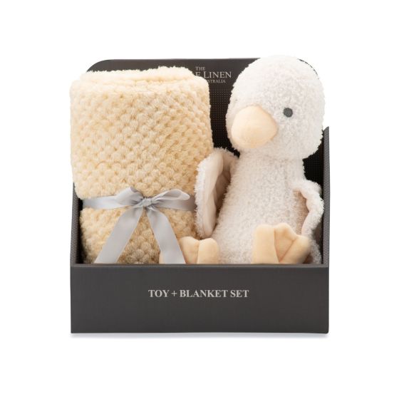 Plush Toy & Blanket - Fuzzy Duck - Little Linen