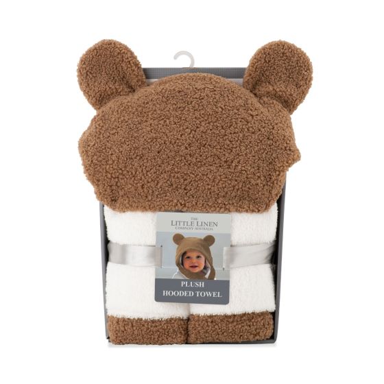 Little Linen Plush Hooded Towel - Bushland Bear - Little Linen