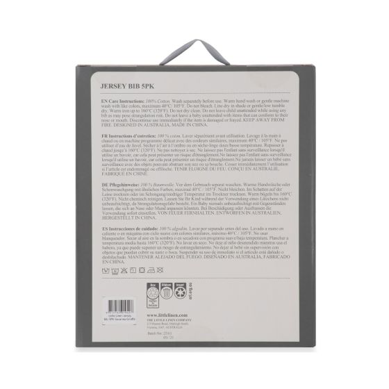 Little Linen Jersey Bib 5pk - Farmyard Lamb - Little Linen