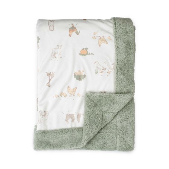 Little Linen Baby Snuggle Blanket - Farmyard Lamb - Little Linen