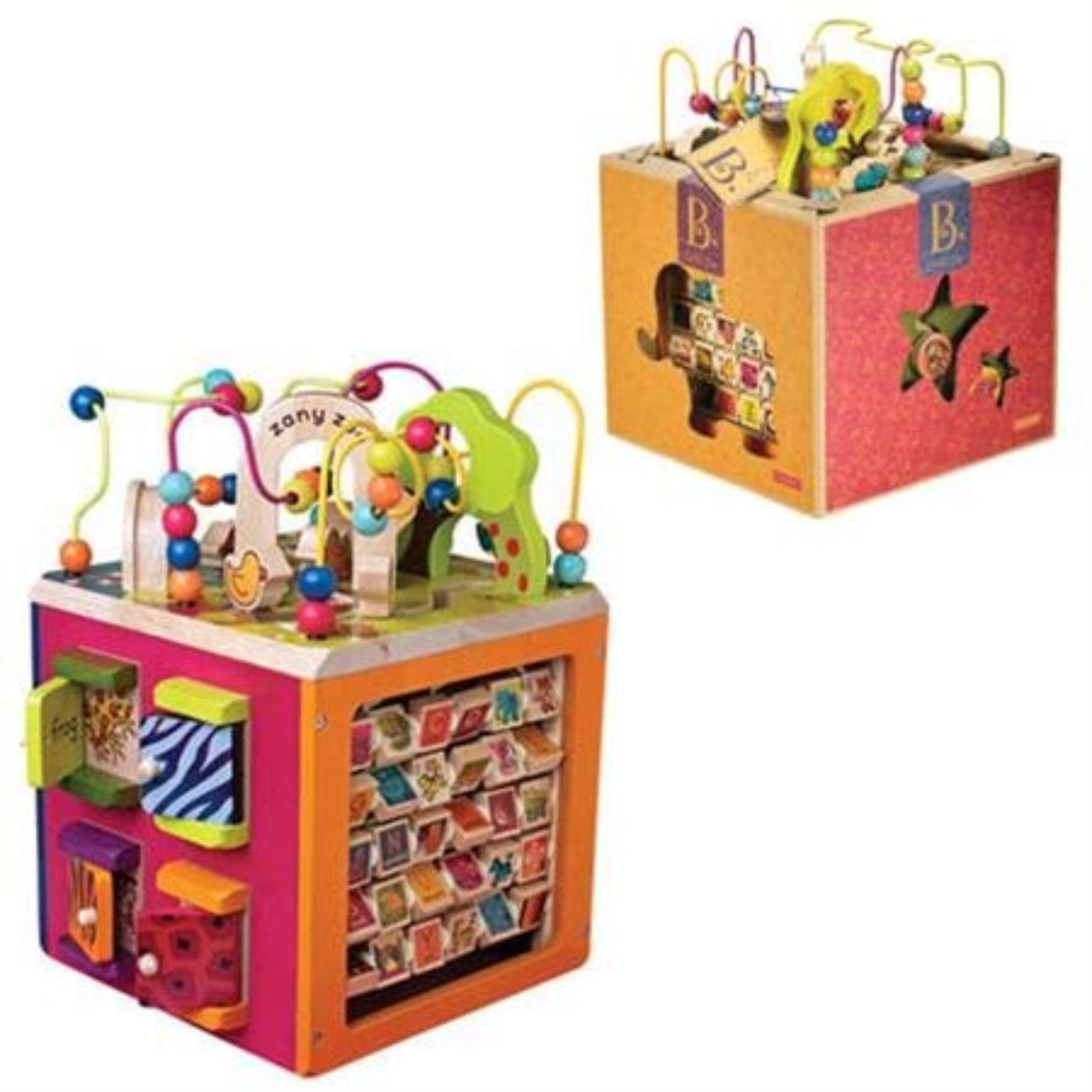 Wooden Activity Cube - B. Zany Zoo