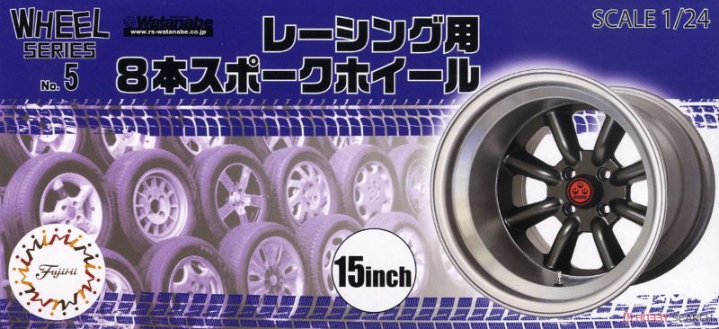 Plastic Kitset - Fujimi 1/24 W&T Set 15" Racing 8 Spoke