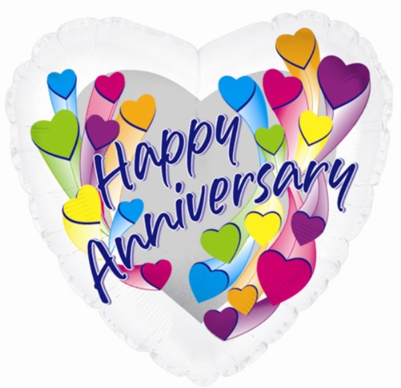 Balloon - 18in ANNIVERSARY HEARTS