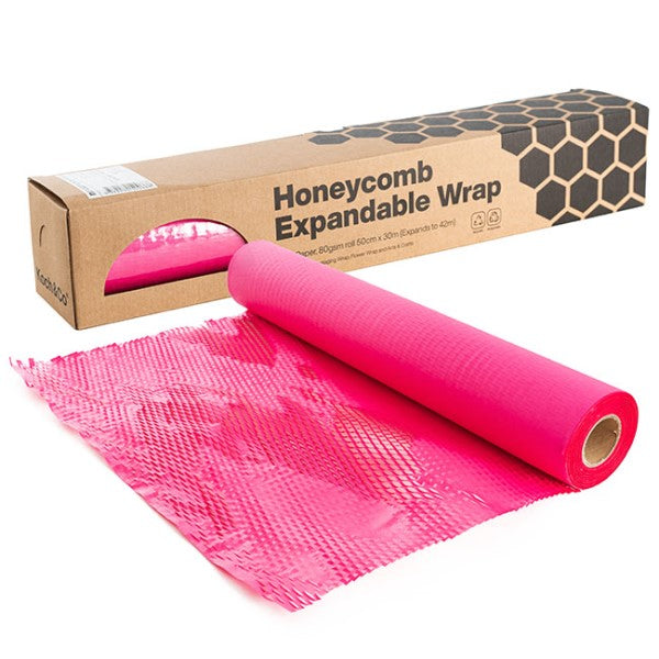 Kraft Paper Honeycomb Expandable Roll Hot Pink