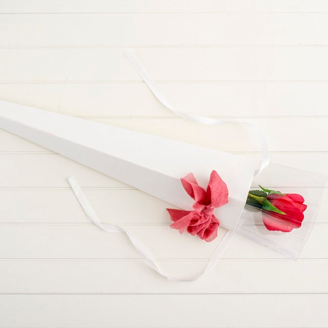 White Kraft Flower Cone Pack of 12