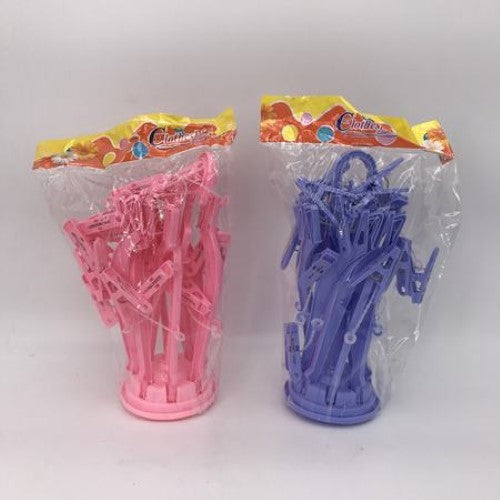 Durable Laundry Clips Rack pack of 12 for efficient indoor and outdoor drying, suitable for various fabrics.