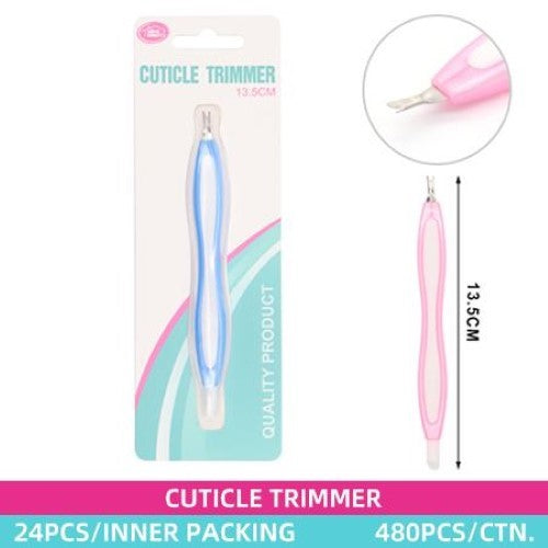 Pack of 24, 13.5cm cuticle trimmers designed for precision nail care, ideal for salons and personal use.