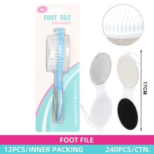 Premium 17cm foot files in a pack of 12, designed for effective exfoliation and smooth, healthy feet.