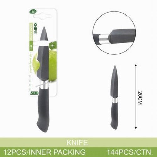 A pack of 12 premium 20cm kitchen knives with stainless steel blades for durable and precise cutting.