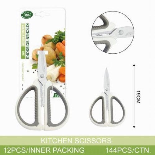 Pack of 12 lightweight scissors, 192x111x2.7cm, ergonomic design for precision cutting in schools and creative projects.