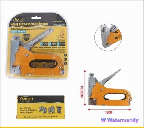 Heavy Duty 3 Ways Staple Gun pack of 10 for versatile, reliable stapling in various applications. Ideal for professionals and DIYers.