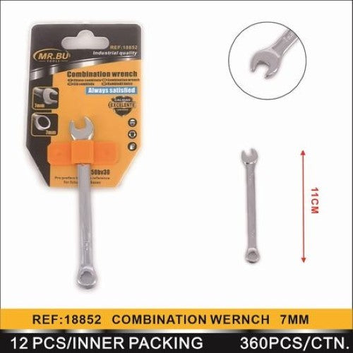 A set of 12 versatile 7MM adjustable wrenches, perfect for DIY projects and repairs, showcasing durability and precision.