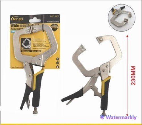 Premium pack of 6 C-Clamps (230mm) for securing wood and metal; durable steel construction for reliable performance.