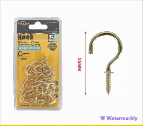 Hook(1INCH, 25MM, 25PCS) - Pack of 12