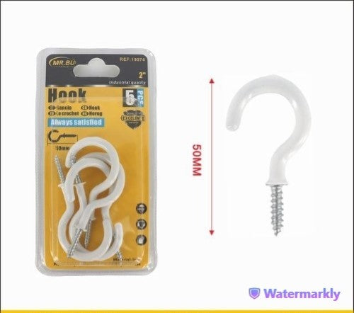 Durable 50MM hooks in a pack of 12 for versatile home organization and DIY projects.