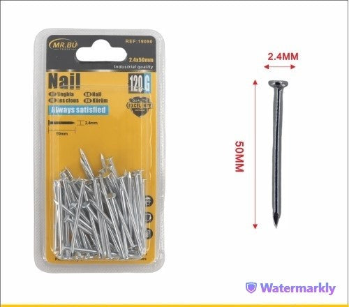 Durable 2.4*50MM screws in a pack of 12, perfect for DIY and professional projects, ensuring strong fastenings.