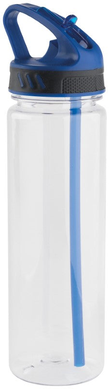 Blue Ledge Sports Bottle made of Tritan, 600ml capacity with flip-up sipper and carabiner handle for easy hydration.