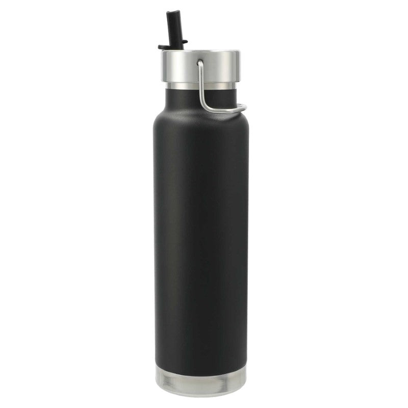 Thor Copper Vacuum Bottle with Straw - Black