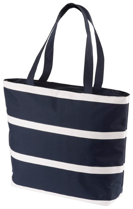 Bright blue insulated cooler bag made of durable 600D polyester, perfect for camping, picnics, and keeping food fresh.