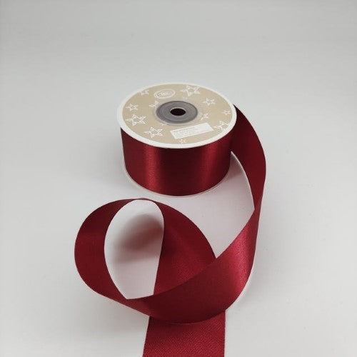 Satin Ribbon 3.8cm ( 22m - Wine Red) - Pack of 6
