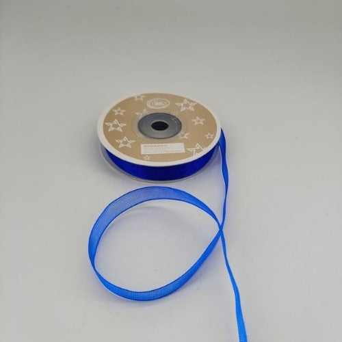 Organza Ribbon 1cm ( 22m - Royal Blue) - Pack of 6