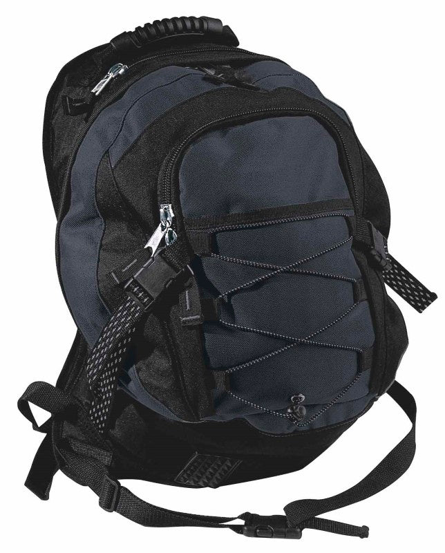 Dark grey/black Stealth Backpack with spacious compartments, adjustable straps, and durable design for urban and outdoor use.