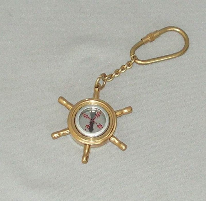 Key Ring - Ships Wheel/Compass (6cm)
