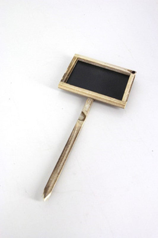 Set of 20 customizable chalkboard picks for organizing events, featuring writable surfaces for names or messages.