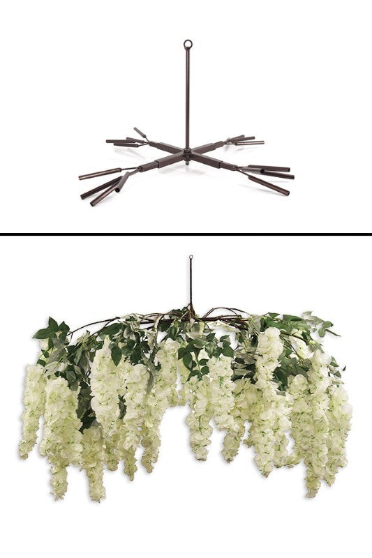 Flower Umbrella with 16 adapters for creating stunning floral arrangements in unique hanging shapes, 39cm diameter, 24cm height.