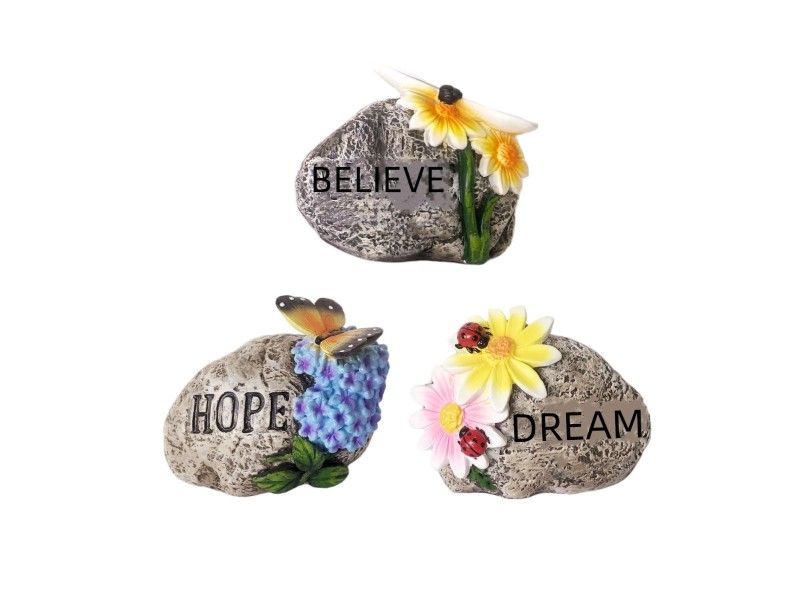Garden Ornament - 12cm Nature Garden Rock - Pack of 6