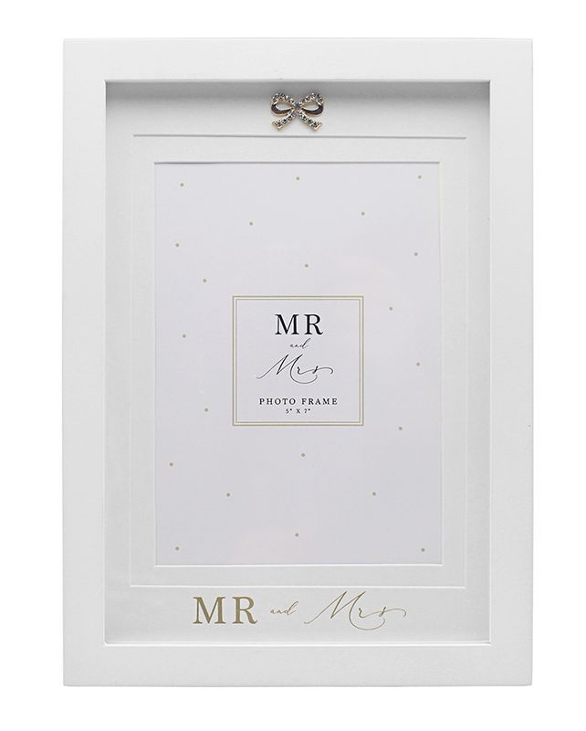 Photo Frame - 4x6 Jewelled Mr & Mrs Frame - Pack of 2