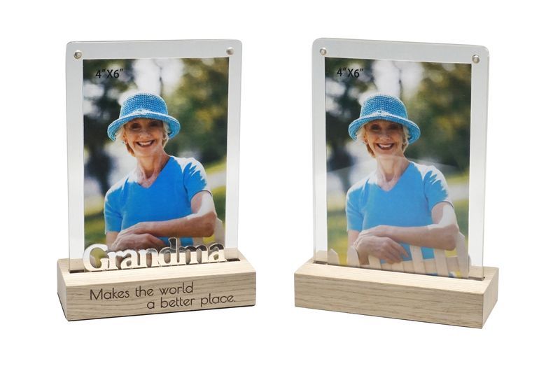Elegant pack of 2 dual view photo frames for Mum, showcasing 4x6 memories side by side with durable quality and modern design.
