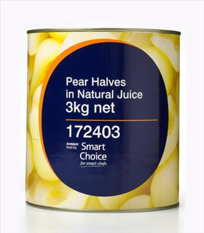 Pear Halves Natural Juice - Smart Choice - 3KG
