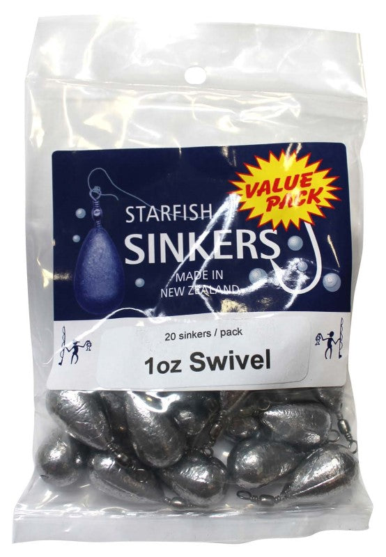 Starfish Swivel Sinker Value Pack 1oz (20 per pack)