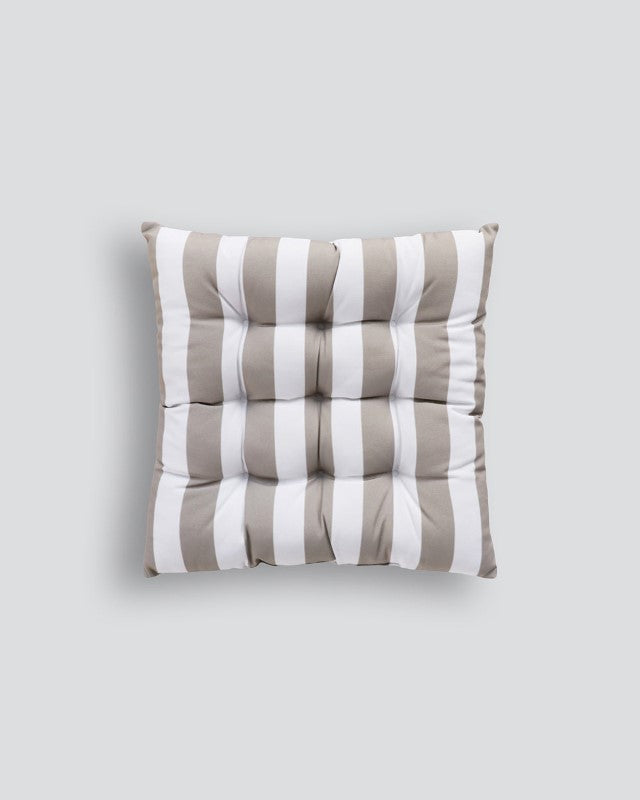 Indoor/Outdoor Stripe Chair Pad Navy 40x40x7cm