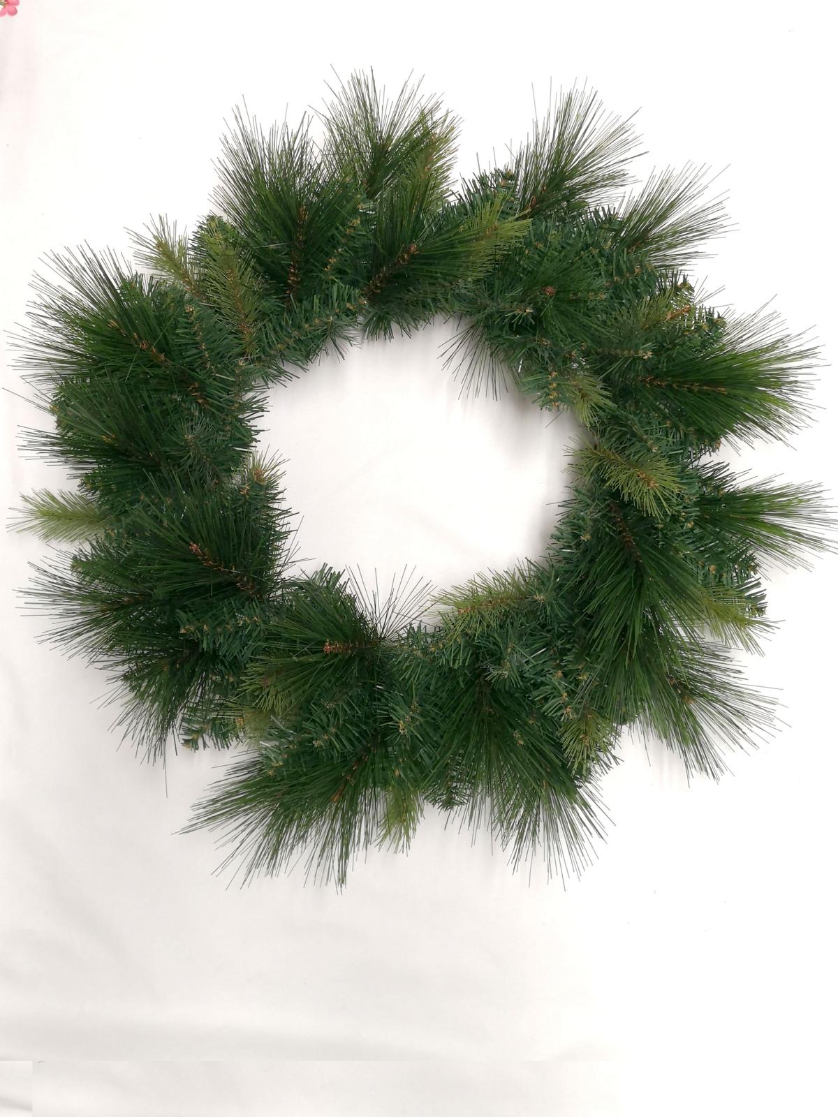 Artificial Wreath – 24? Luxury Mixed Green Pine Wreath X 140 Tips